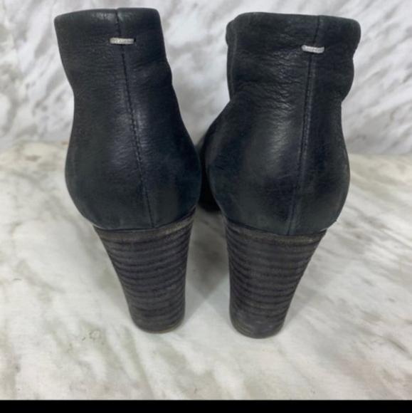 Maison Martin Margiela Booties - Size 37.5 Black, Leather, Ankle Boot - Picture 4 of 14